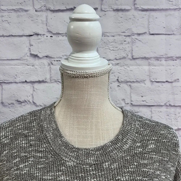 Madewell Gray Drop Shoulder Midi Sweater‎ Dress Size Medium Long Sleeve Stretch - Picture 6 of 13